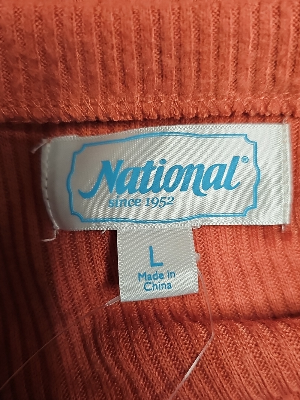 National  Ribbed 3/4 Sleeve Dress — Rust  Color - Picture 5 of 7